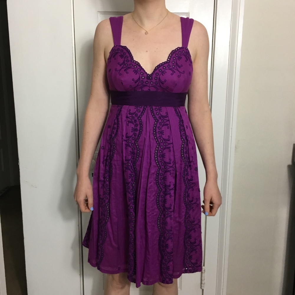 Nanette Lepore Fuchsia Eyelet Dress